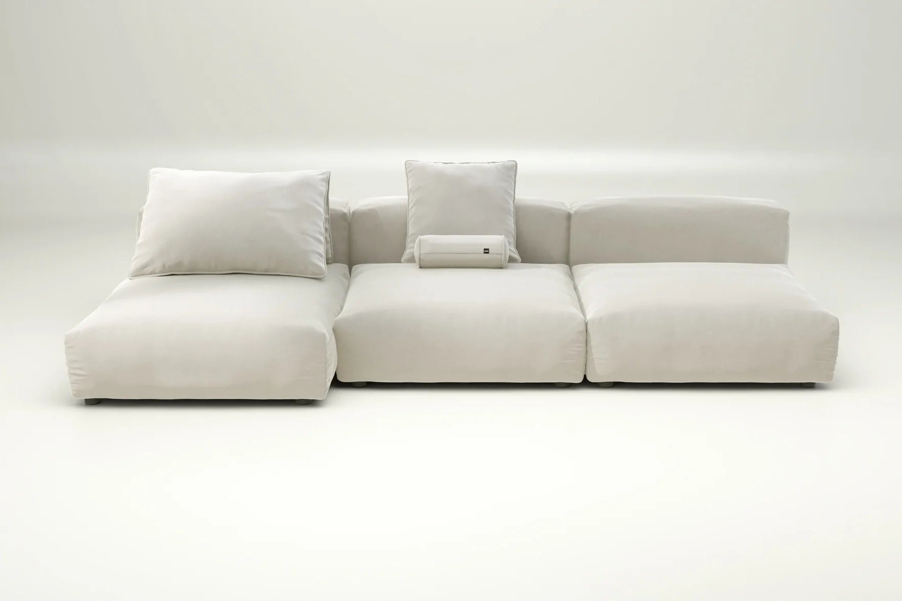 Sofa Set 04 mit Suave Pearl – mit Kissen, stilvolle Lounge in hellen Farbtönen