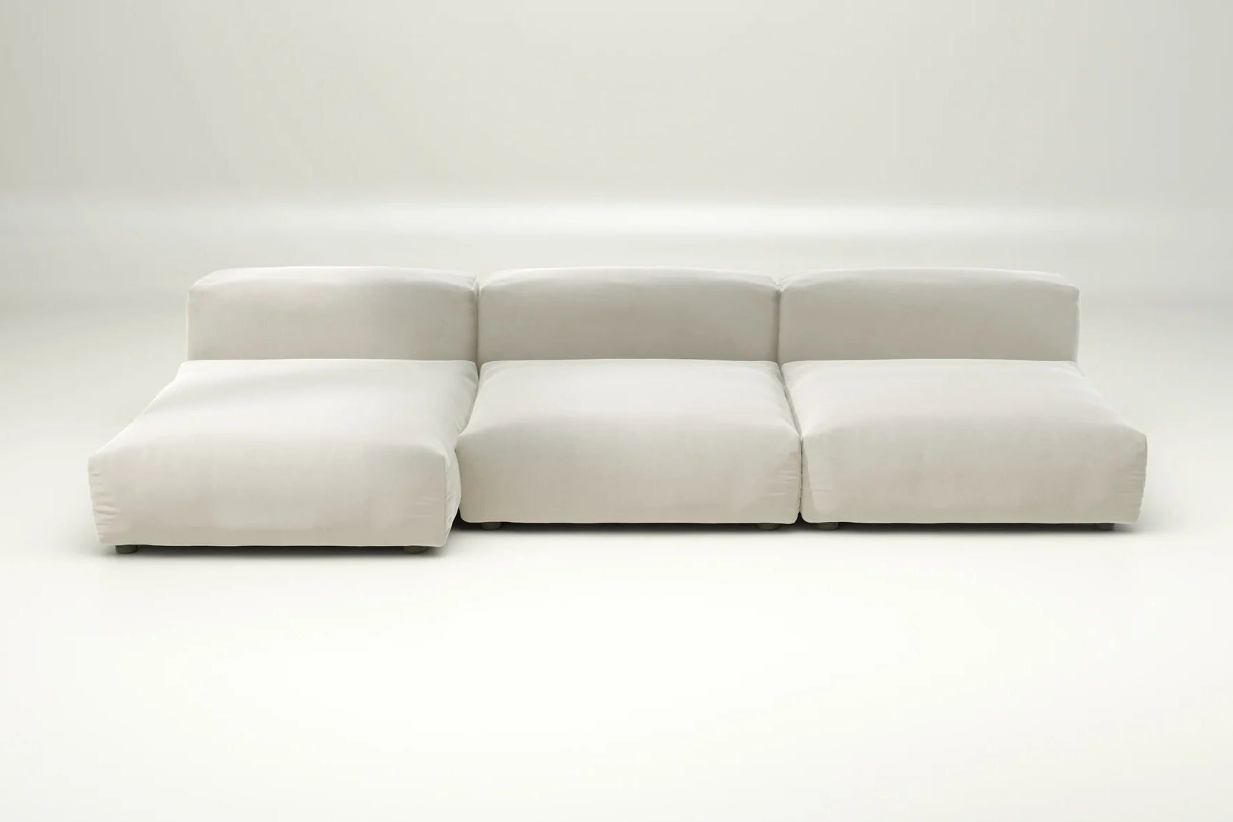 Vetsak Sofa Set 04 in Suave Pearl – ohne Kissenset, eleganter Perlmutt-Ton für klare Einrichtungskonzepte