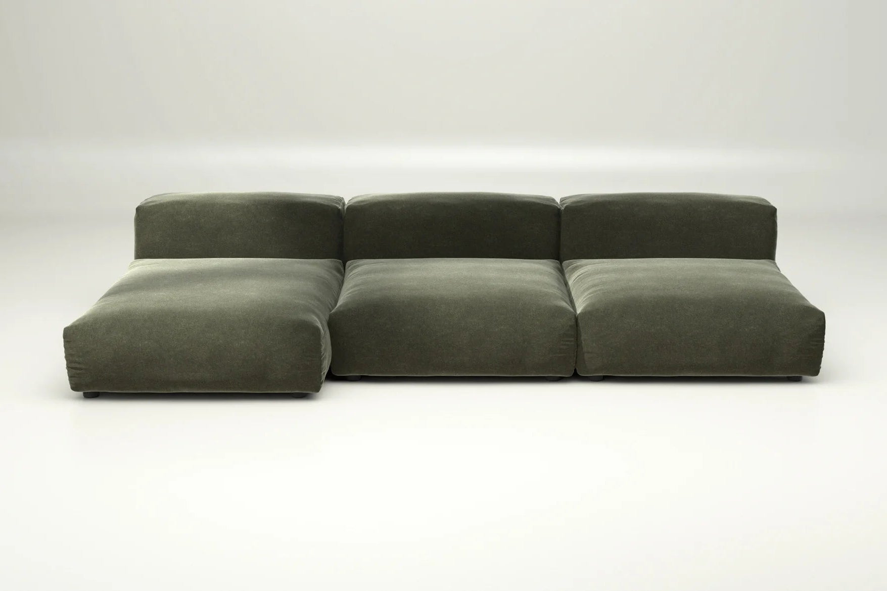 Vetsak Sofa 04 mit Suave Pine – ohne Kissen, waldgrüner Ton für naturnahe Wohnstile