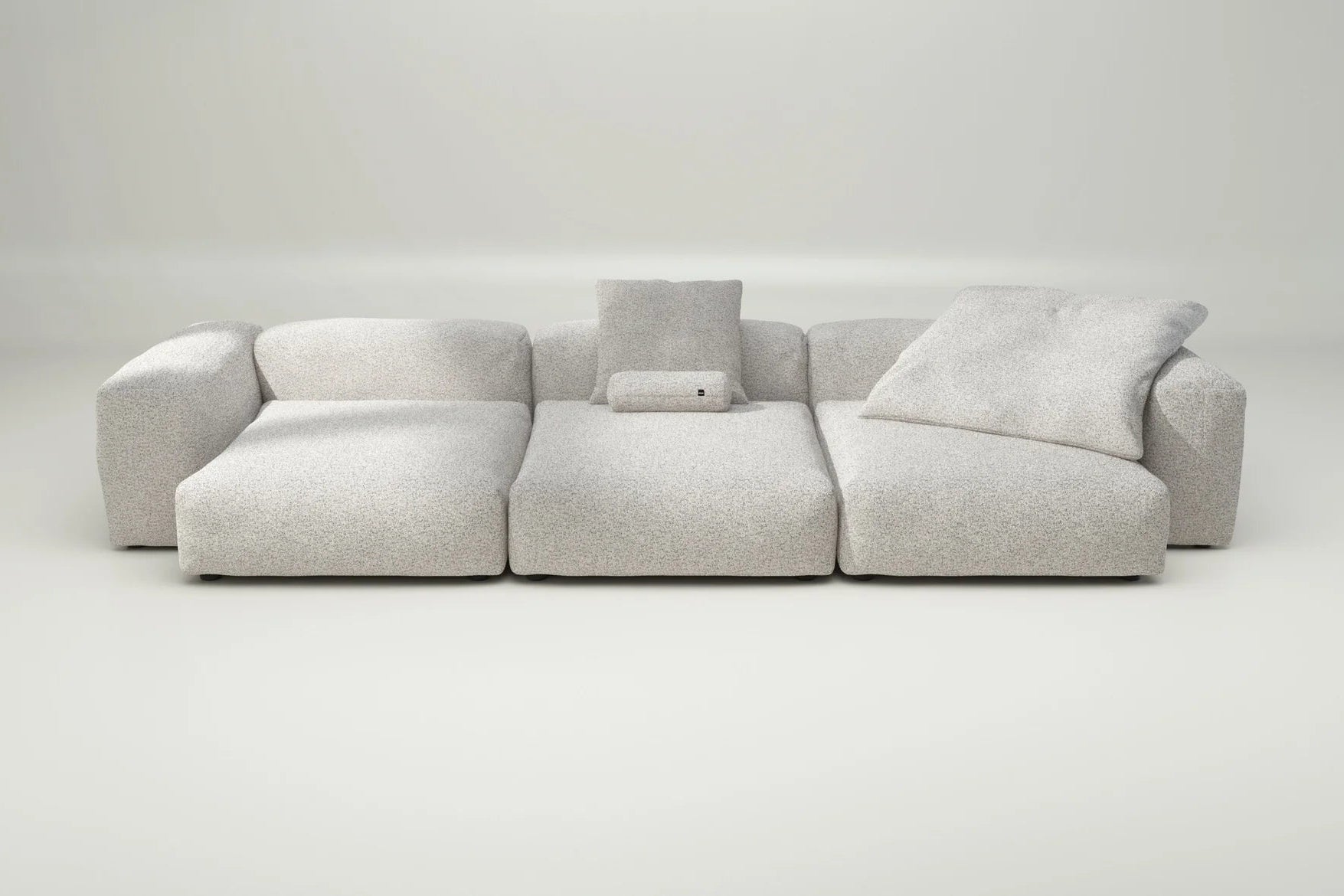 Sofa 05 in Loop Loop Bounty – mit Kissen, trendiger Strukturstoff für moderne Wohntrends in weichen Tönen