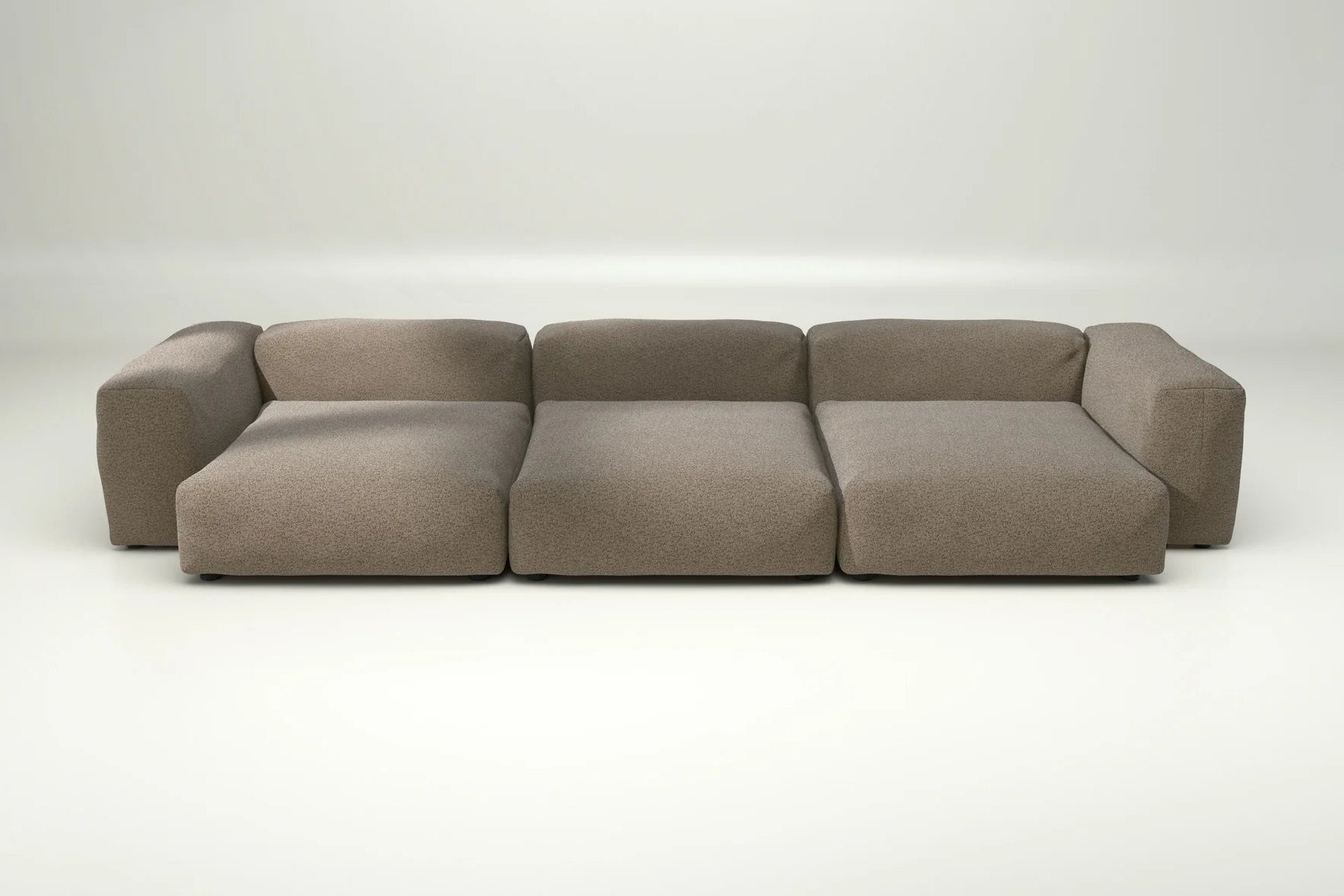 Loop Loop Taupe auf Sofa Set 05 – ohne Kissen, elegante Struktur für wohnliche Zurückhaltung