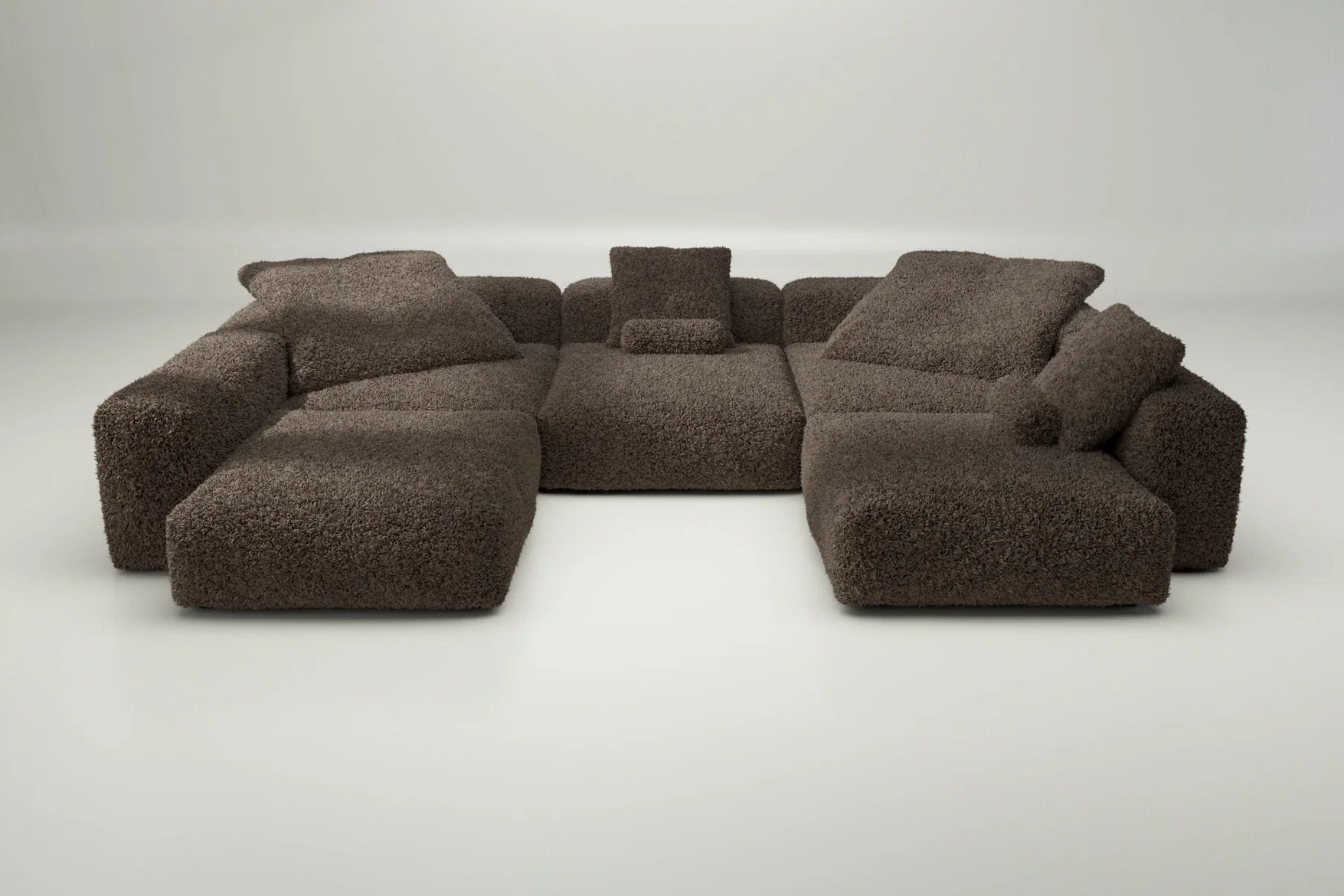 Modulares Sofa Set 06 in Doodle Cacao von Vetsak – mit Kissenset, gemütlicher Warmton trifft modernes Lounge-Design für anspruchsvolle Innenräume