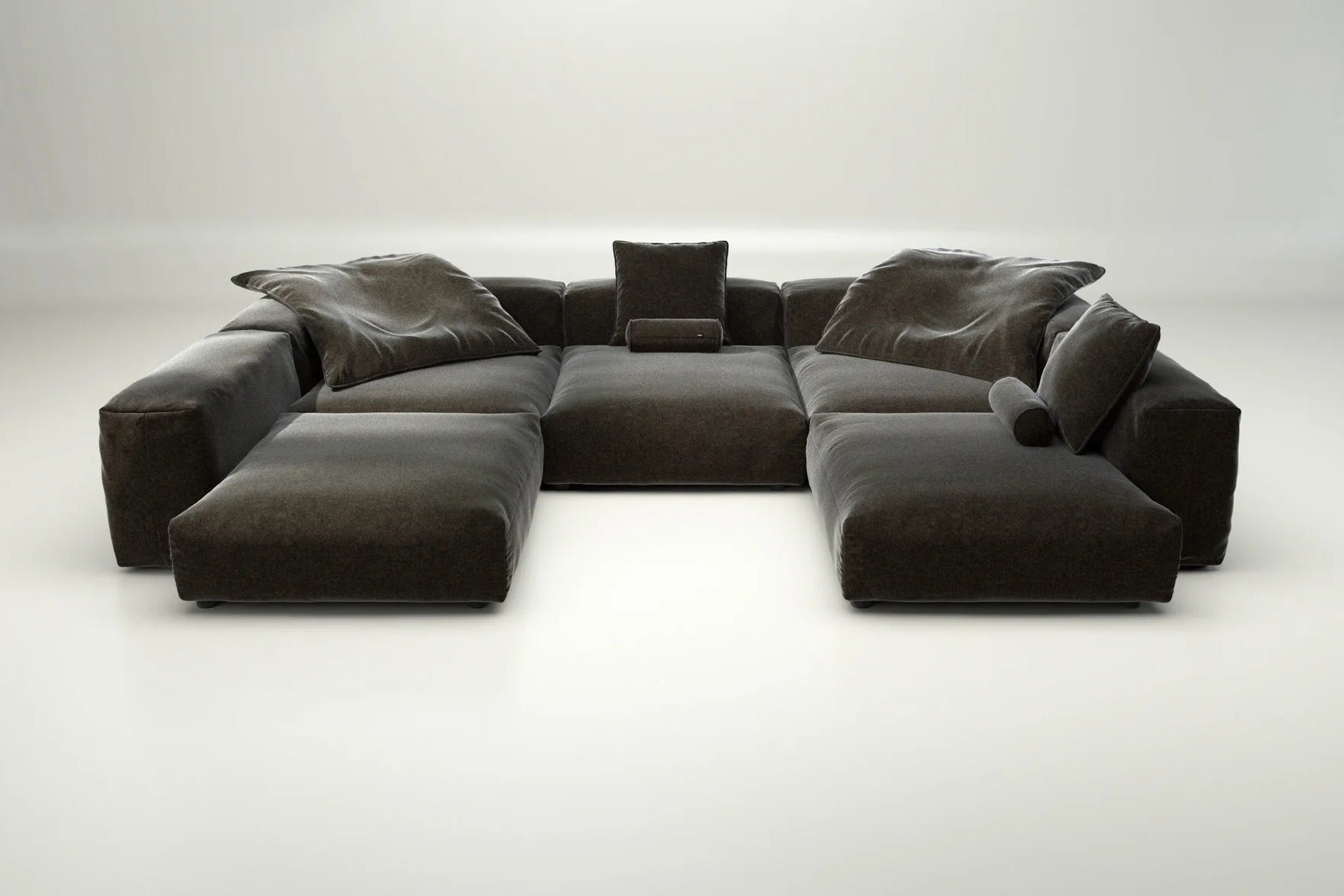 Loft-Style pur: Suave Anthracite Sofa Set 06 mit Kissen – Vetsak Design für Großstadtwohnungen