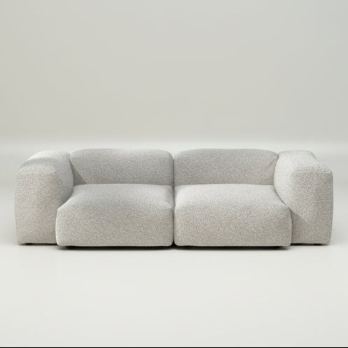 vetsak Sofa M mit Loop Loop Bounty – warmer Beige-Ton in kuscheliger Bouclé-Optik für modernes Wohnambiente