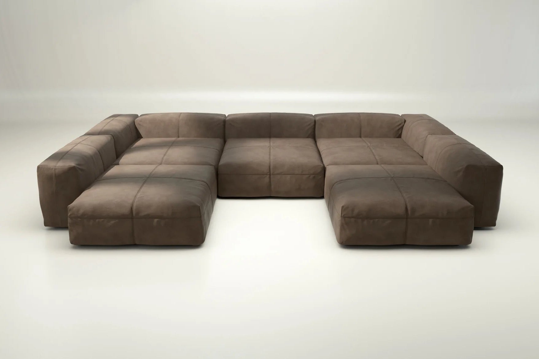 Edler Braunton in Echtleder Mocha – Vetsak Set 06 ohne Kissenset, maskulin und zeitlos