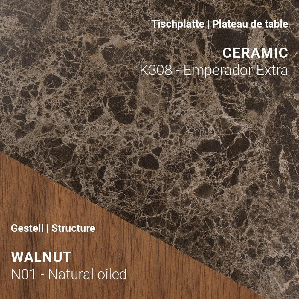 Esstisch TERRA T0500 - Keramik & Nussbaum | Mobitec | Homestorys