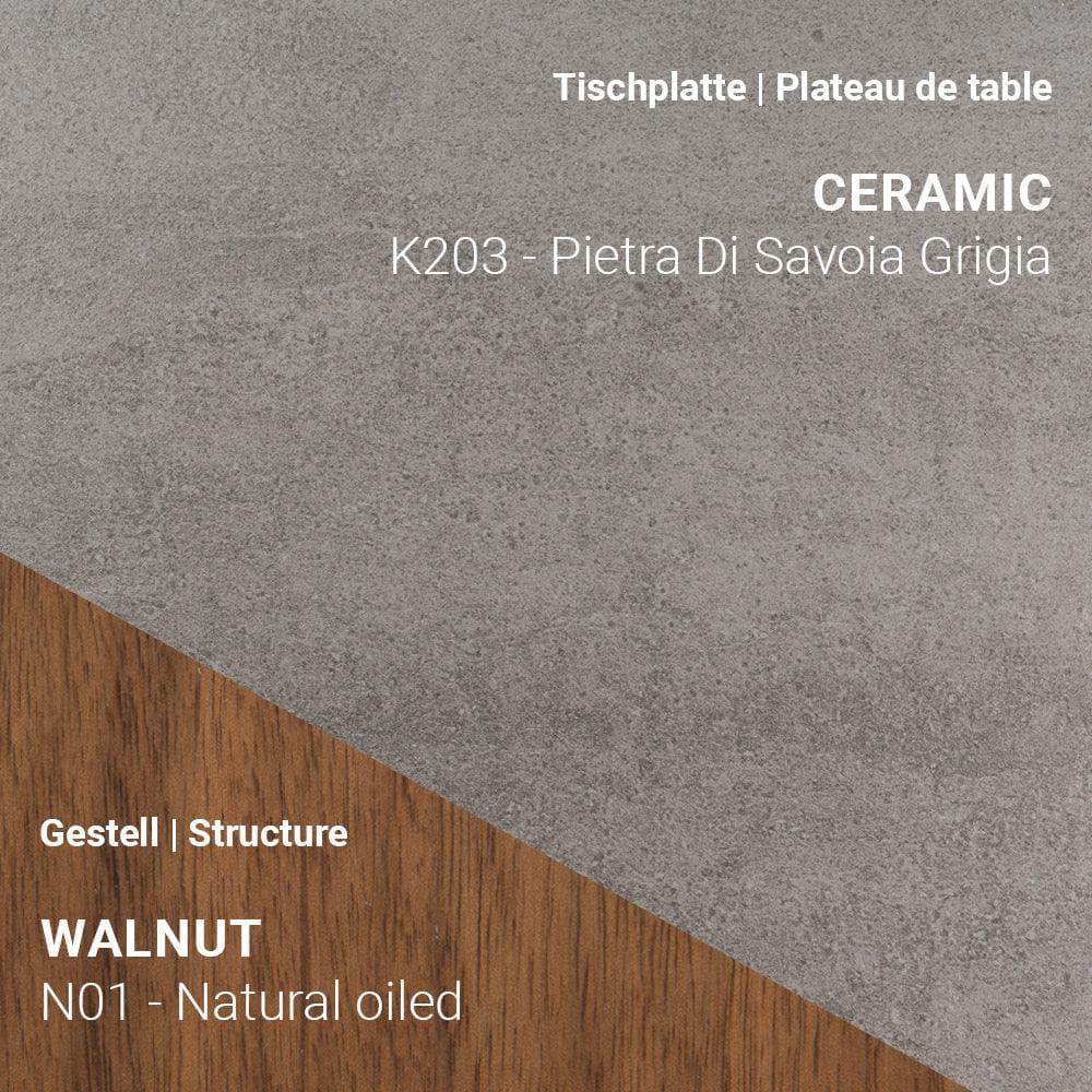 Esstisch TERRA T0500 - Keramik & Nussbaum | Mobitec | Homestorys