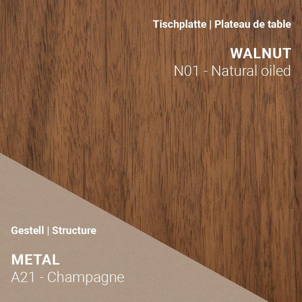 Esstisch FLOAT T0100 - Nussbaum | Mobitec | Homestorys