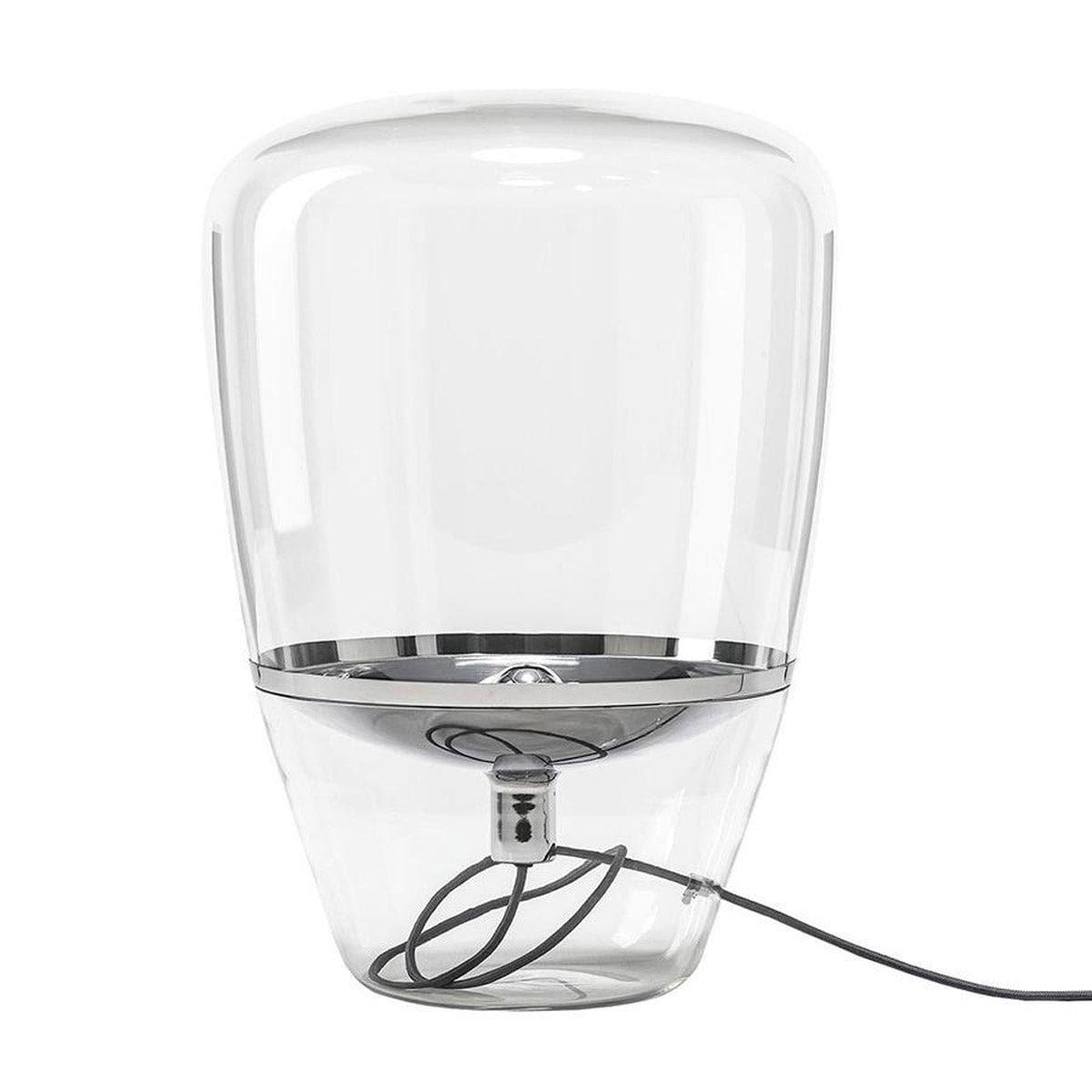 Kleine Brokis BALLOONS PC857 Lampe mit rauchgrauem Glas und Reflektor in Chrom Schwarz – stilvolle Stehleuchte für dezente Akzente