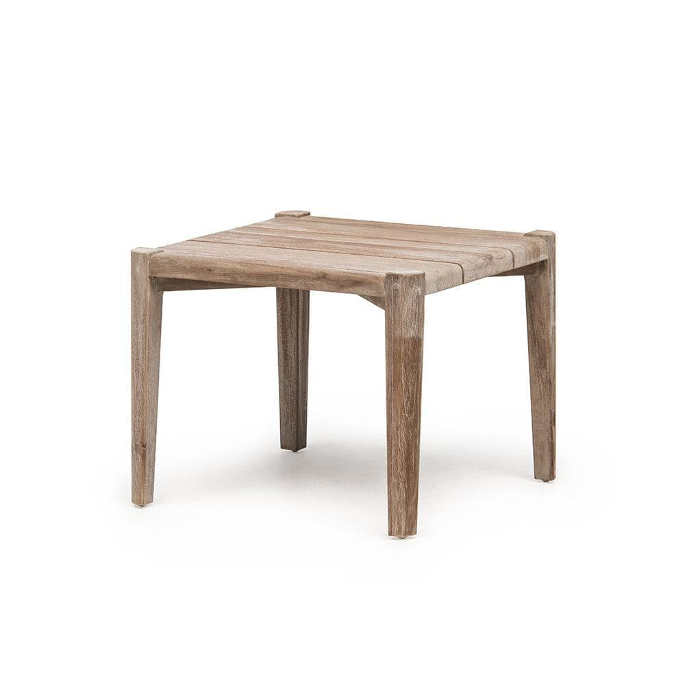 Couchtisch FLOOR von Gommaire – quadratischer Outdoor-Tisch aus recyceltem Teakholz, minimalistisches Design für Garten, Terrasse oder Lounge-Bereich