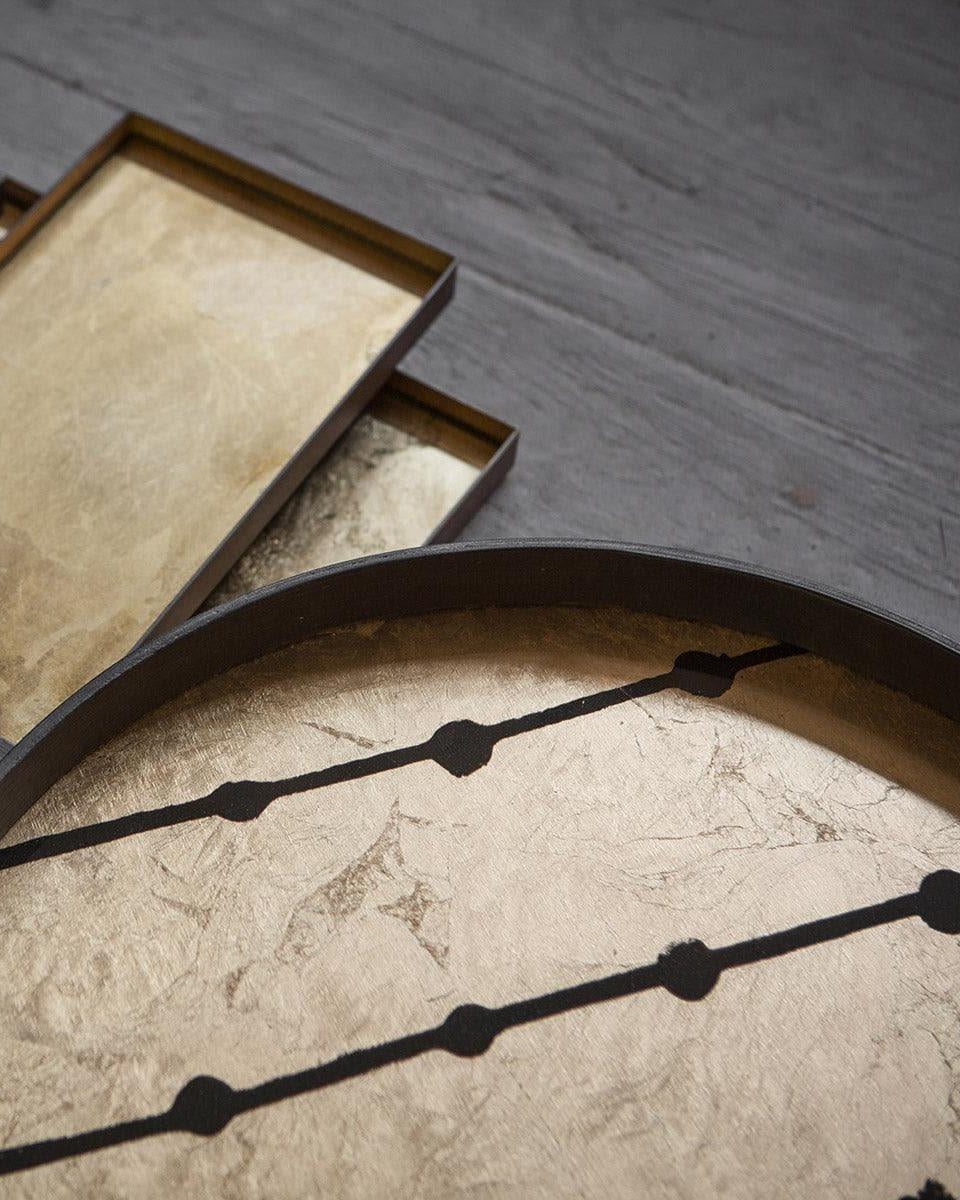 Tablett GILDED LAYERS BROWN DOTS - Ø48 | Ethnicraft | Homestorys