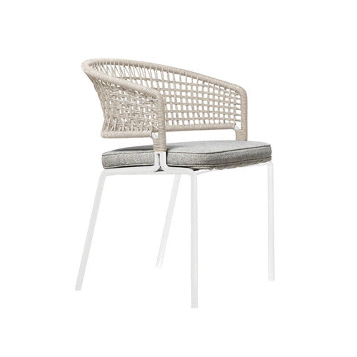 Chaise avec accoudoirs Tribù CTR - Blanc/Lin - Homestorys