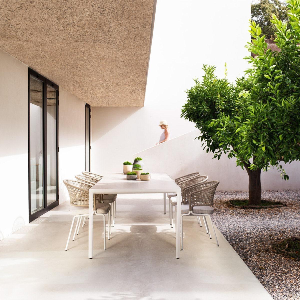 Chaise avec accoudoirs Tribù CTR - Blanc/Lin - Homestorys