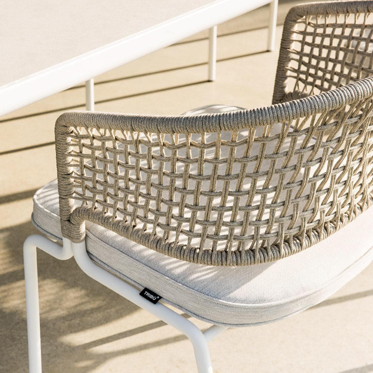 Chaise avec accoudoirs Tribù CTR - Blanc/Lin - Homestorys