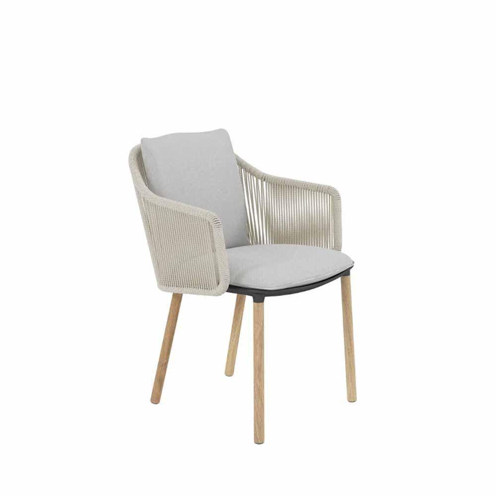 Tribù SENJA Armlehnstuhl inkl. Kissen - Wengé-Teak/Linen - Original Homestories