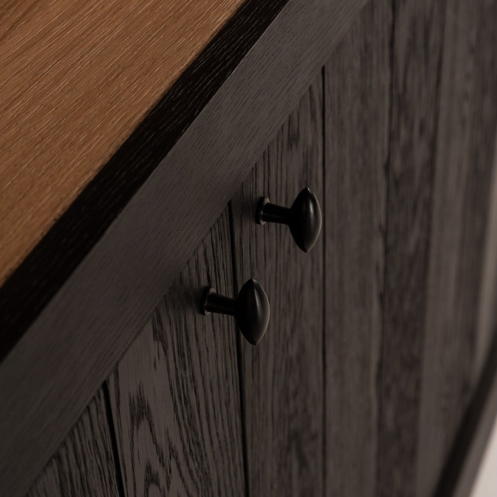 Wall cabinet WOOD XL black