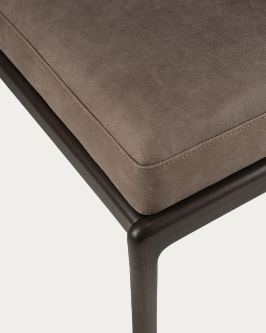 Hocker JACK Mahagoni mit Kissen