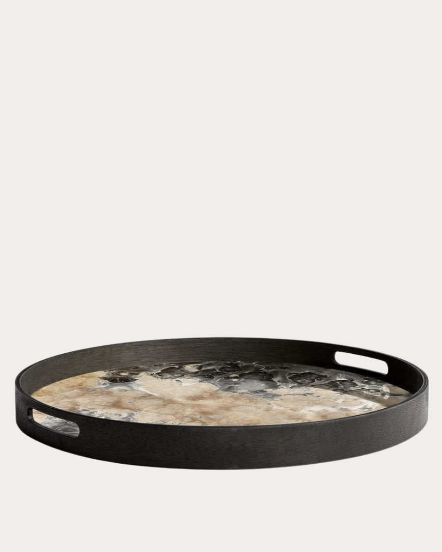 Tablett ORGANIC Schwarz - Ø48