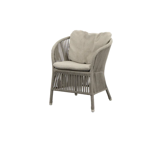 Fauteuil de jardin DERBY avec coussin d'assise et de dossier