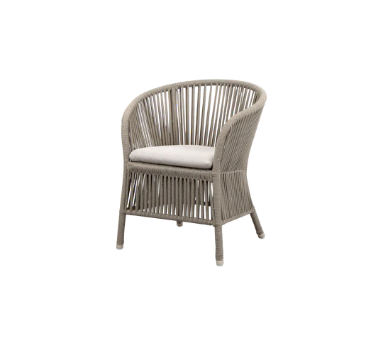 DERBY garden armchair with seat and back cushion