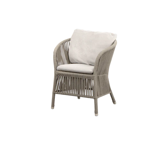 DERBY garden armchair with seat and back cushion