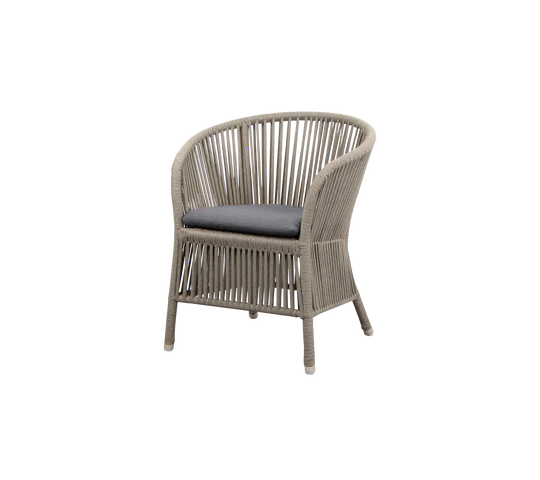 DERBY garden armchair with seat and back cushion