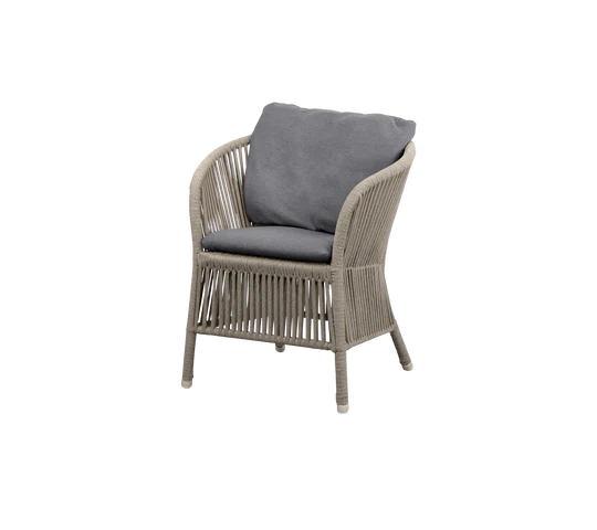 Fauteuil de jardin DERBY avec coussin d'assise et de dossier