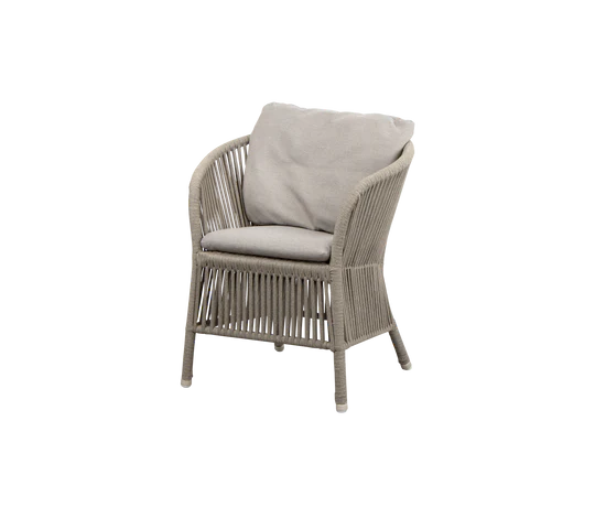 DERBY garden armchair with seat and back cushion