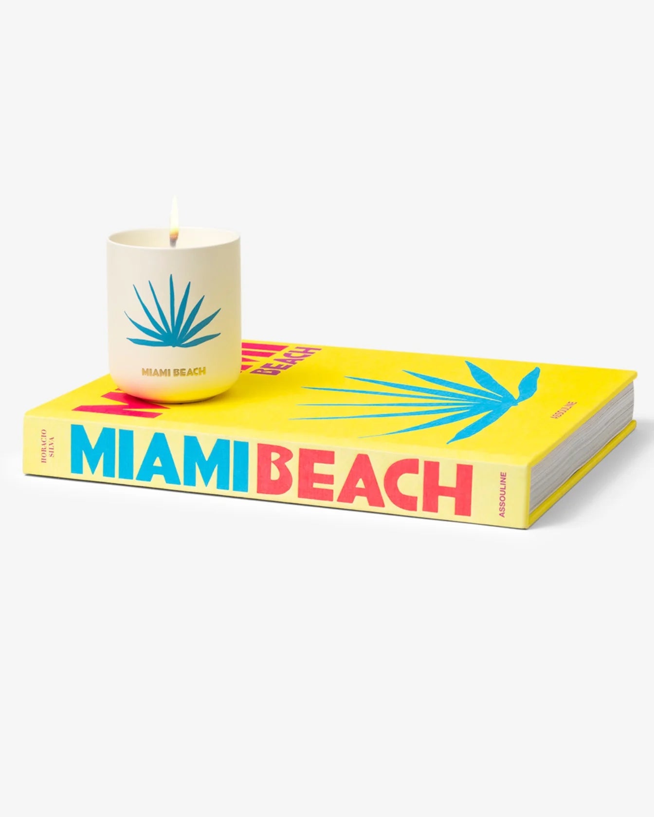 Buch Kerze TRAVEL FROM HOME Miami Beach Geschenkset