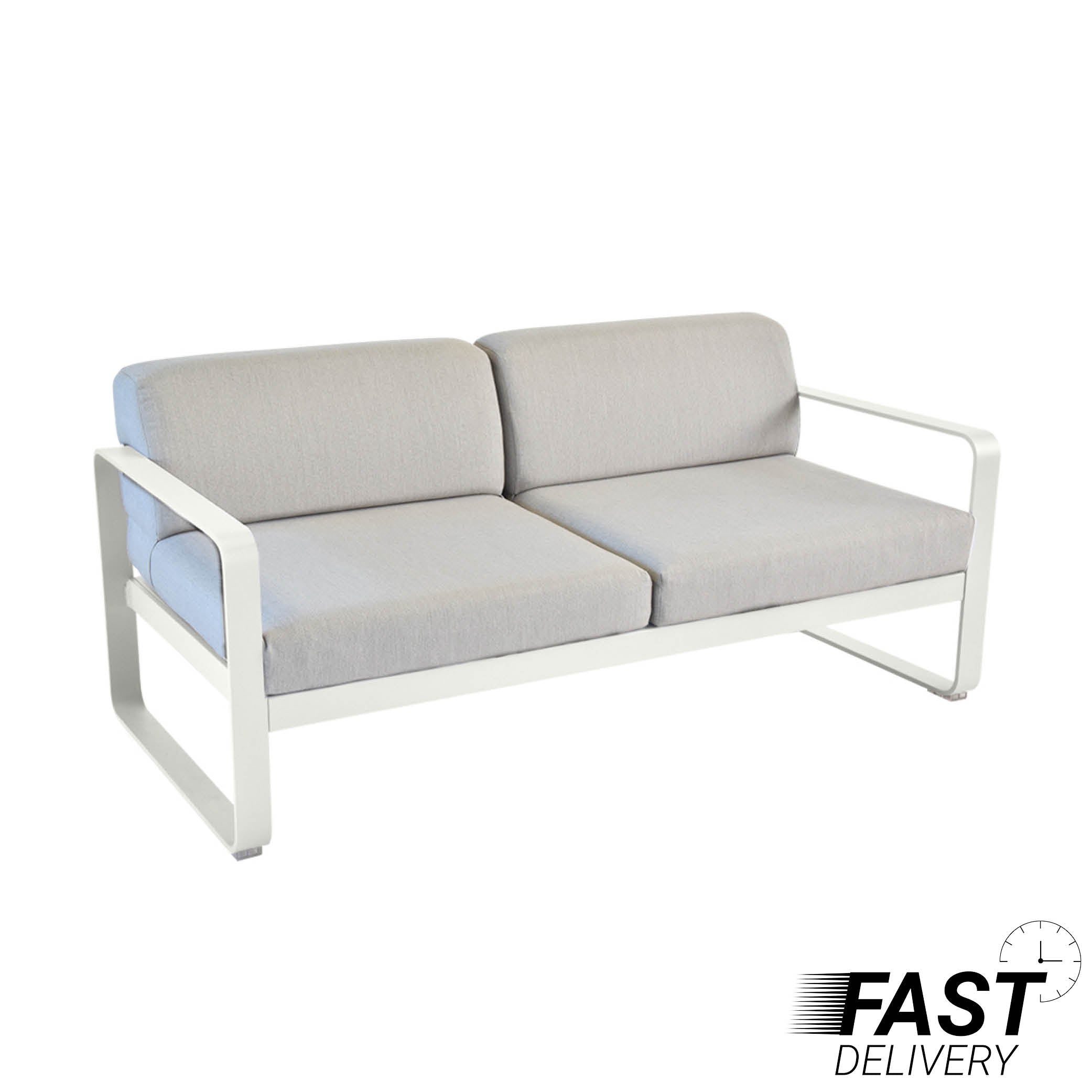 Garden sofa BELLEVIE flannel gray - 2-seater