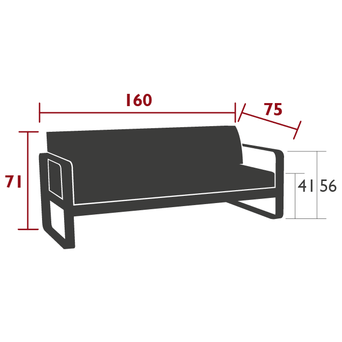 Gartensofa BELLEVIE Flanellgrau - 2-Sitzer - Original Homestories