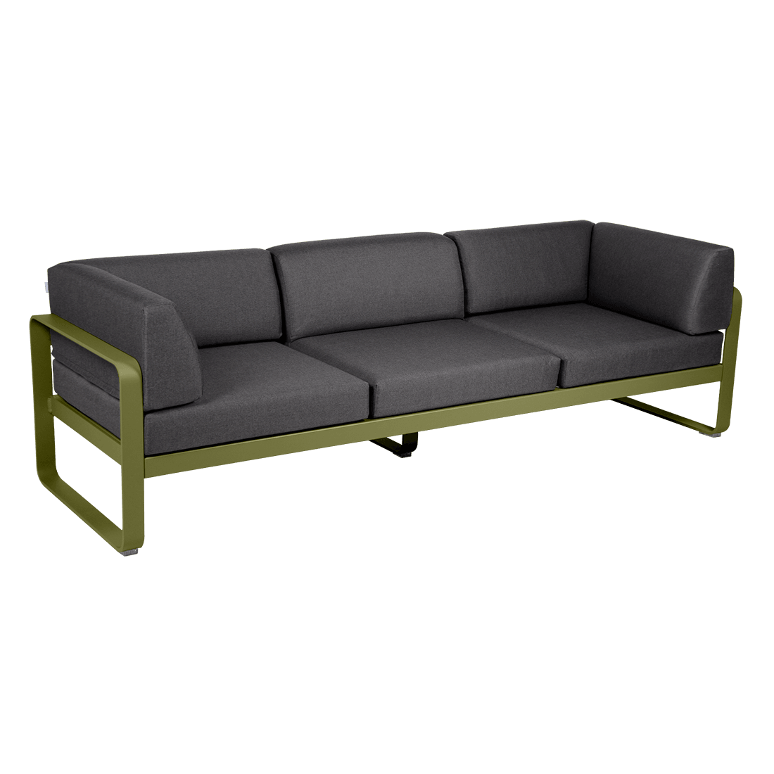Gartensofa BELLEVIE - 3-Sitzer mit Seitenkissen