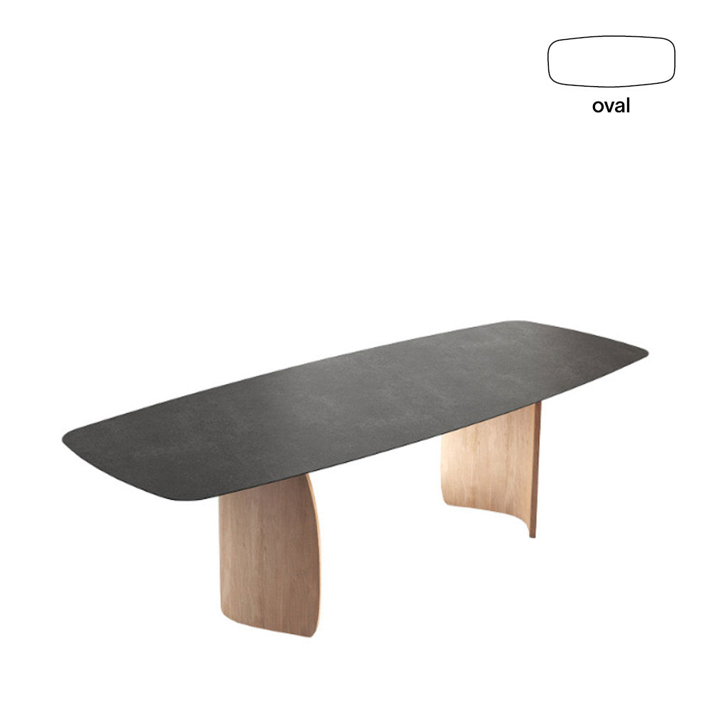 Dining table DOLMEN T0700 - ceramic &amp; oak