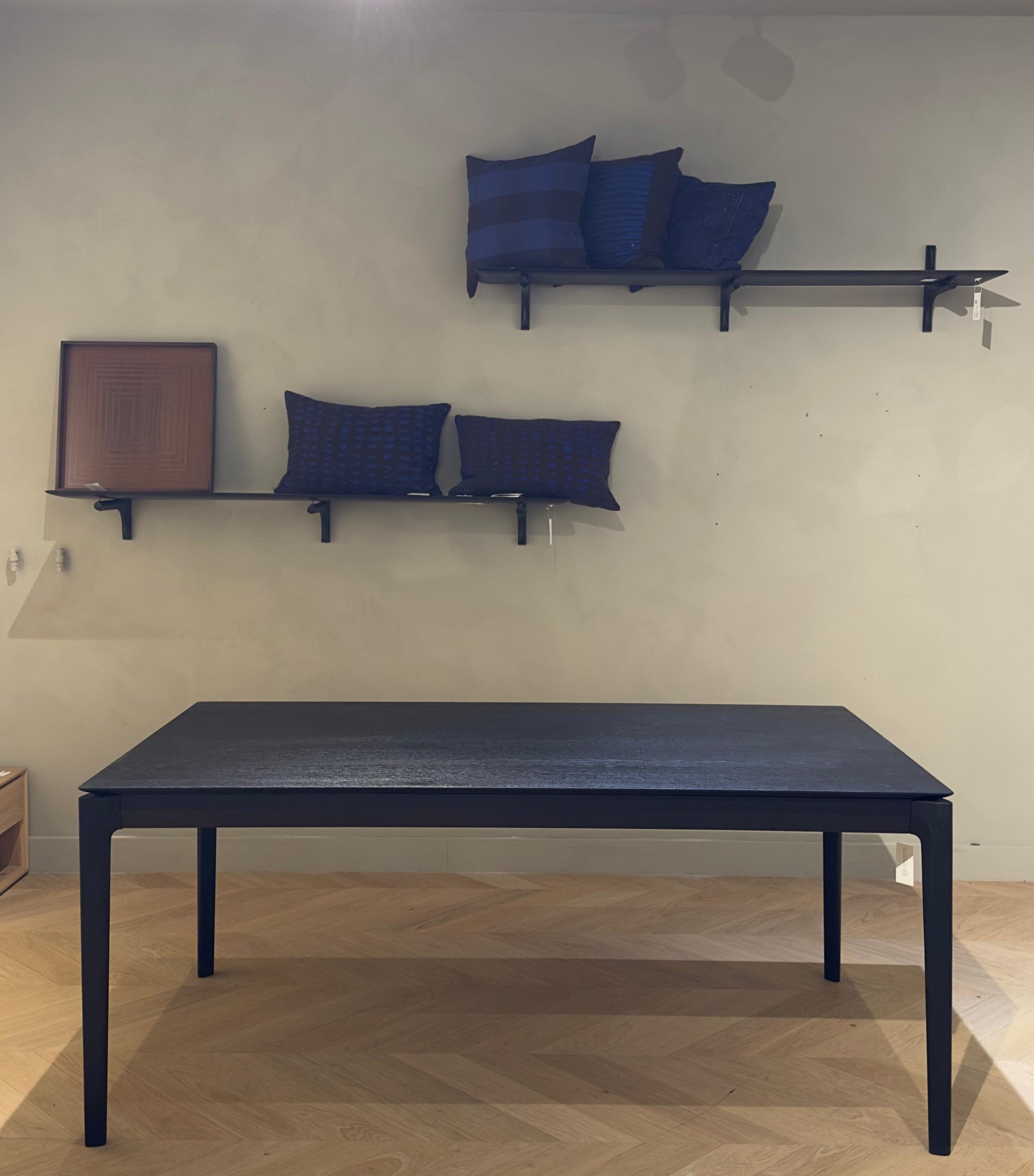 Ethnicraft BOK dining table made of black oak, front view