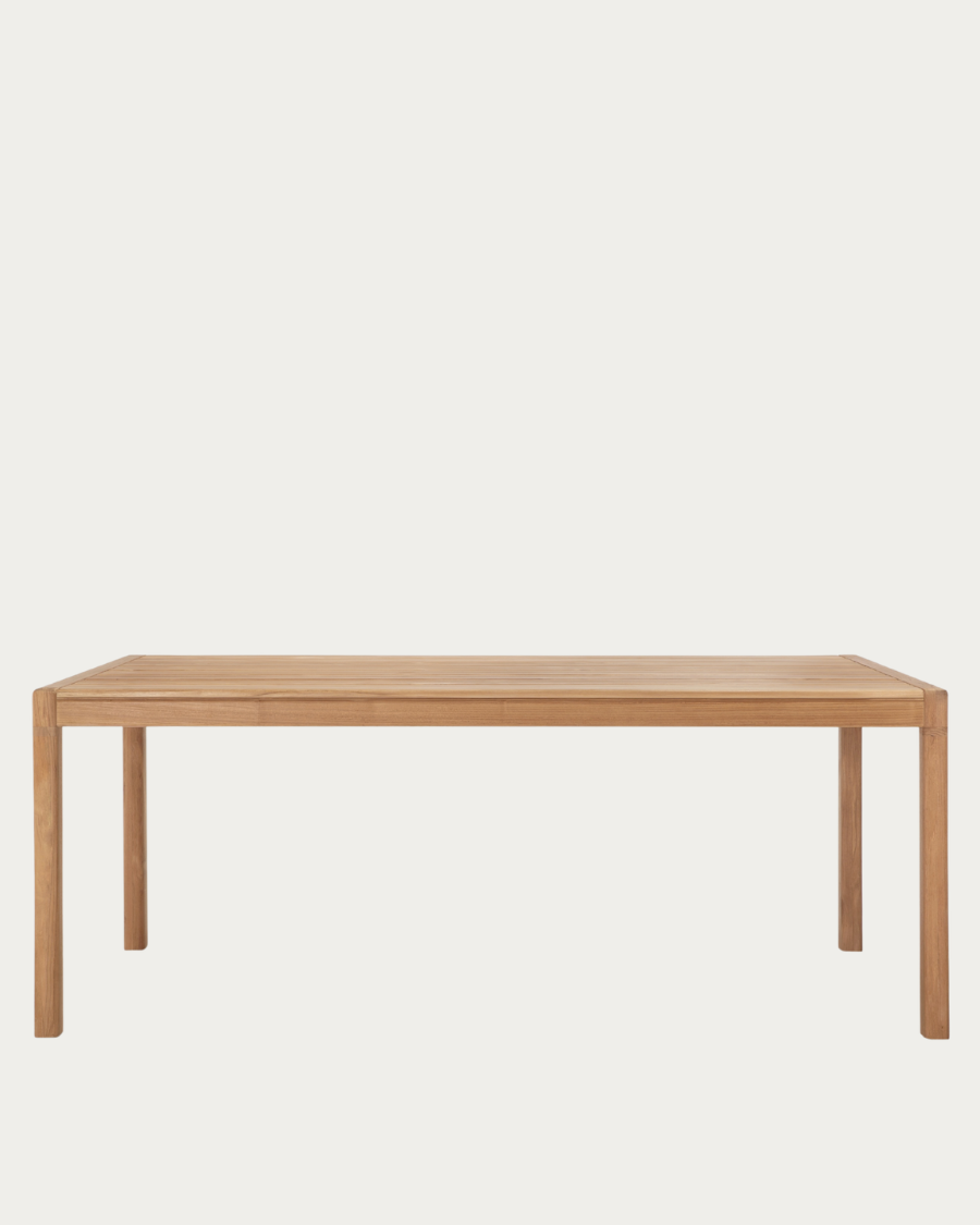 Ethnicraft JACK OUTDOOR Esstisch aus massivem Teak, Frontansicht 2m Variante