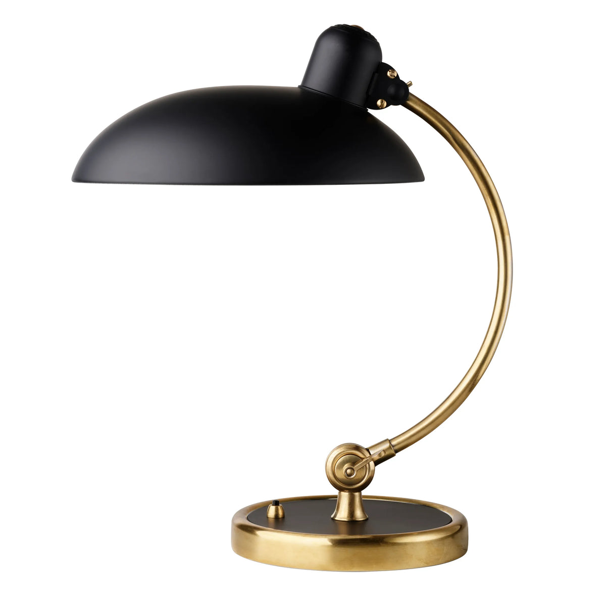 Lampe de table Fritz Hansen KAISER IDELL 6631-T avec finition noir mat et détails en laiton