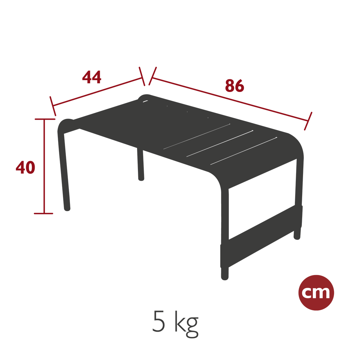 Coffee Table LUXEMBOURG - 86x44