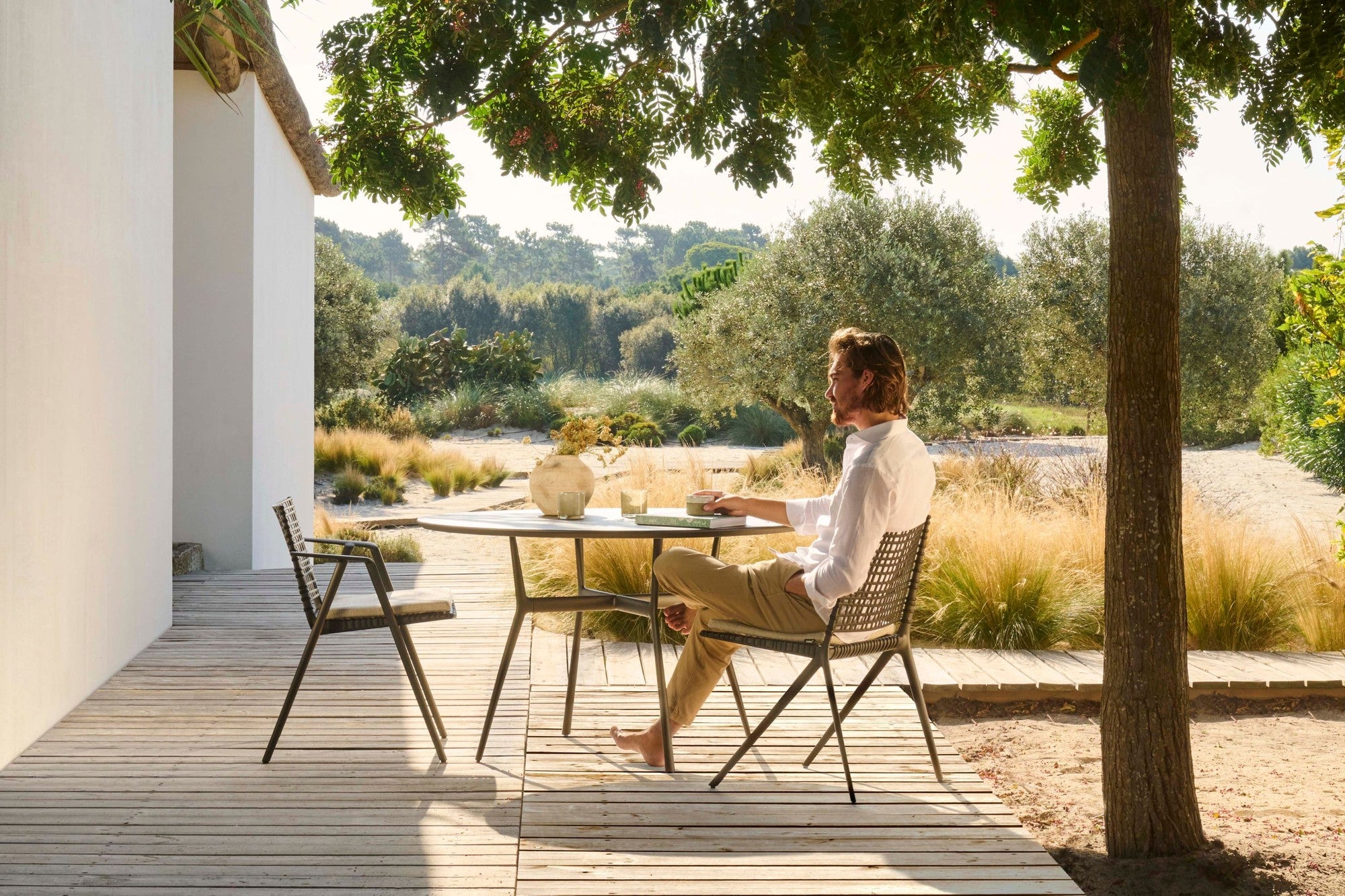 Chaise de jardin avec accoudoirs BRANCH