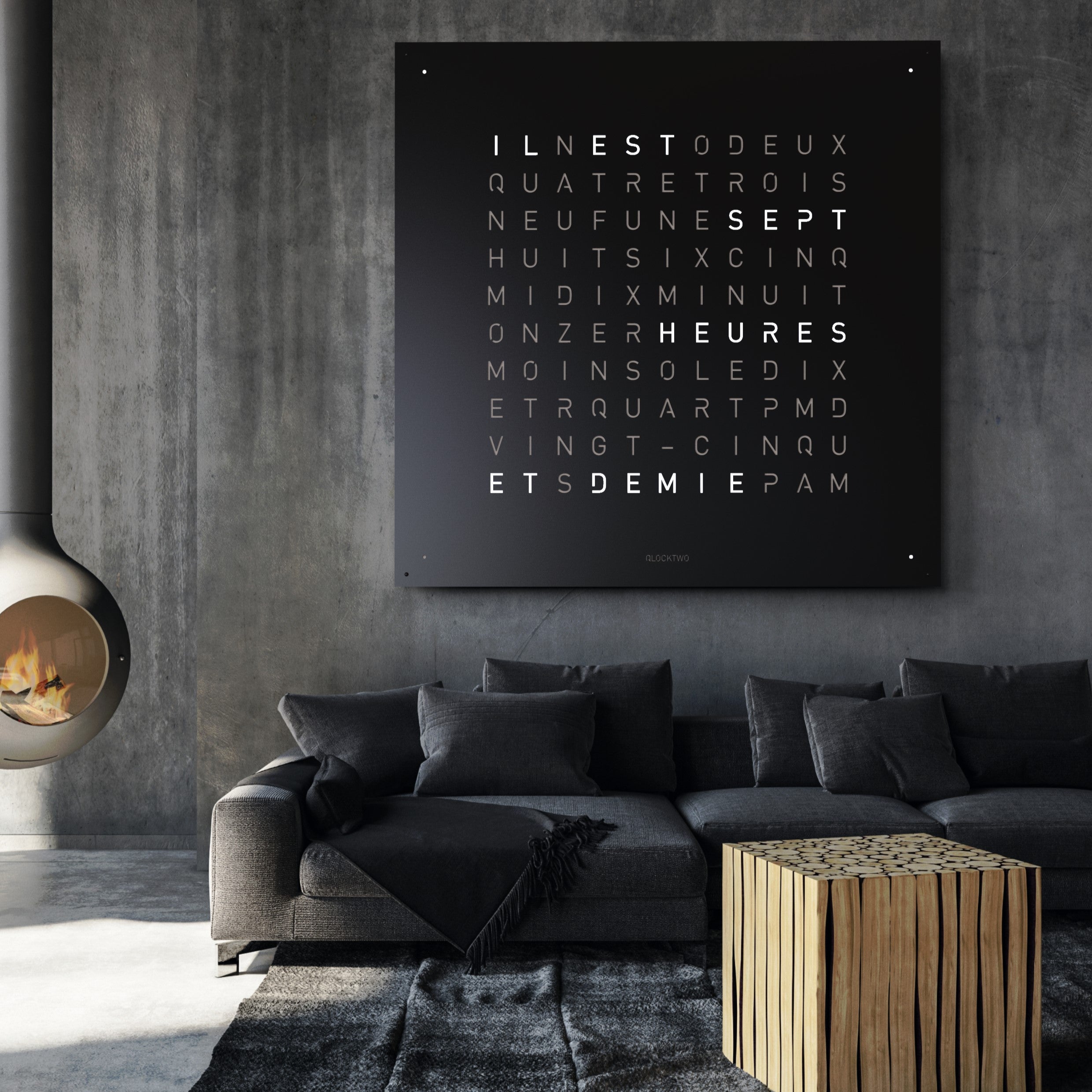 Horloge murale EARTH 180 BLACK PEPPER