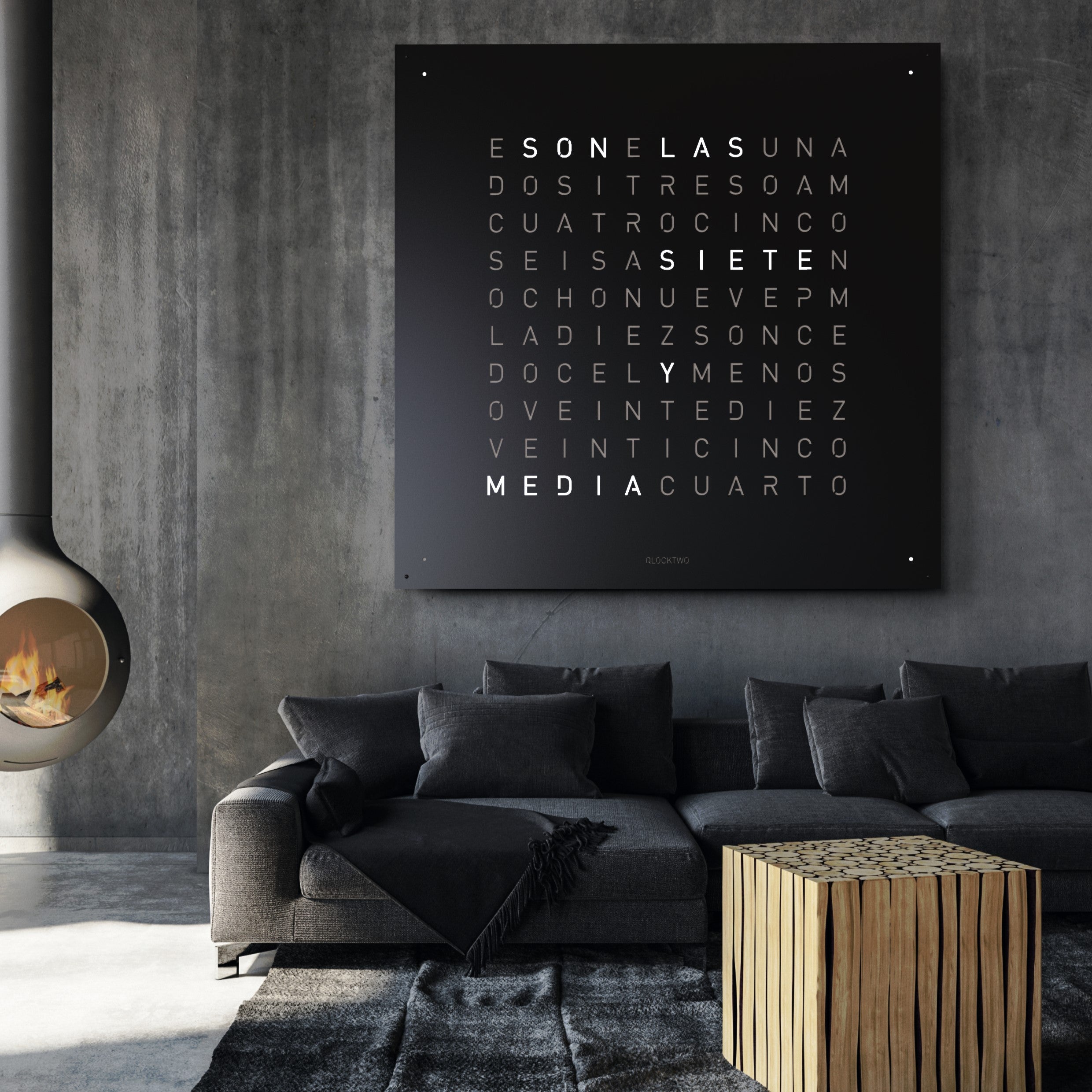 Horloge murale EARTH 180 BLACK PEPPER