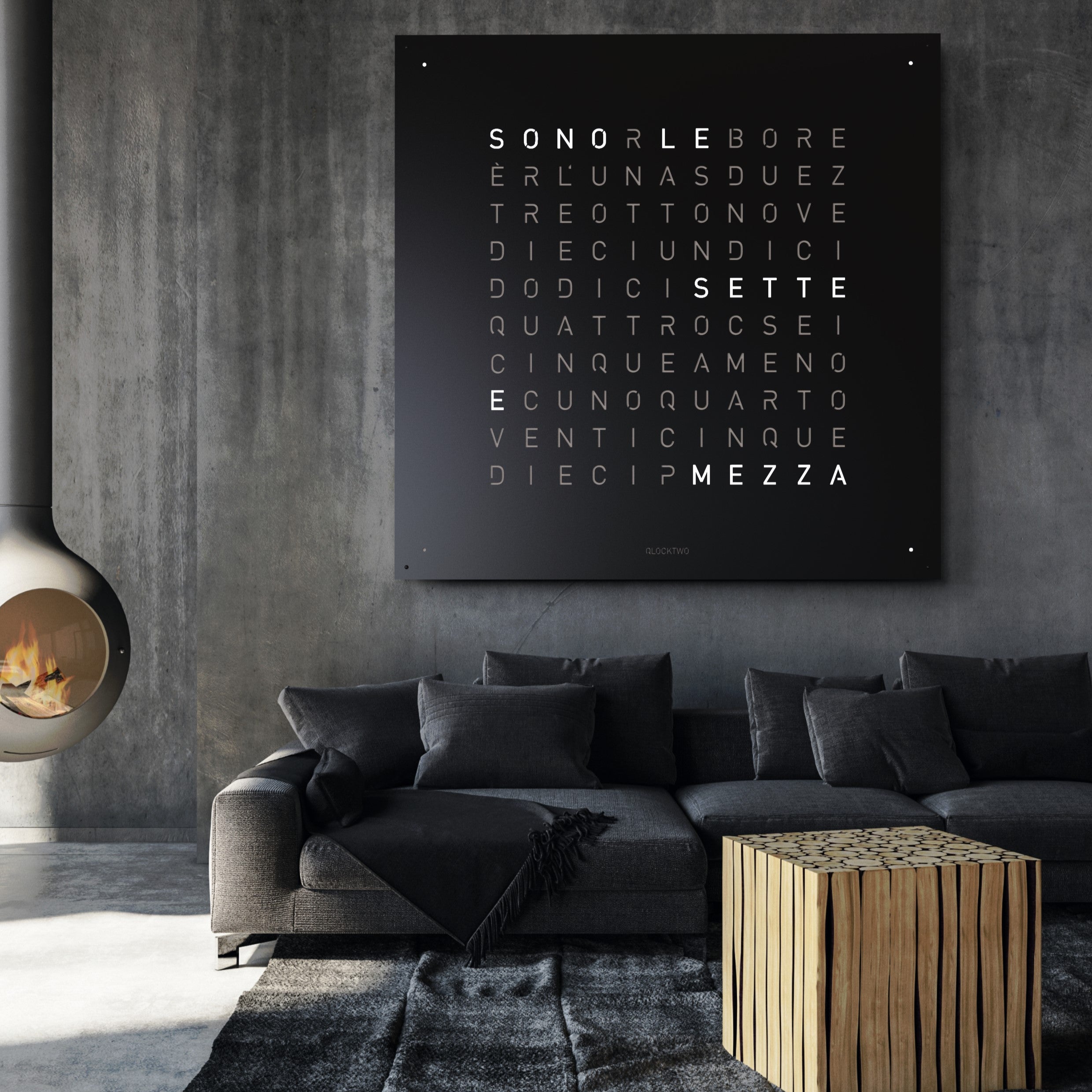 Horloge murale EARTH 180 BLACK PEPPER