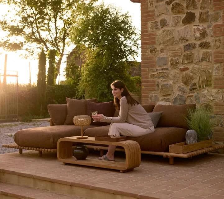 Garden Sofa Lounge STICKS with Platform
