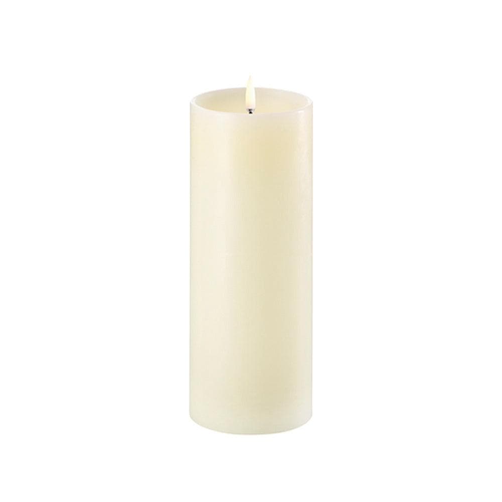 Kerze PILLAR SHOULDER LED Uyuni - Ivory Ø7.8 x 20cm | Piffany | Homestorys