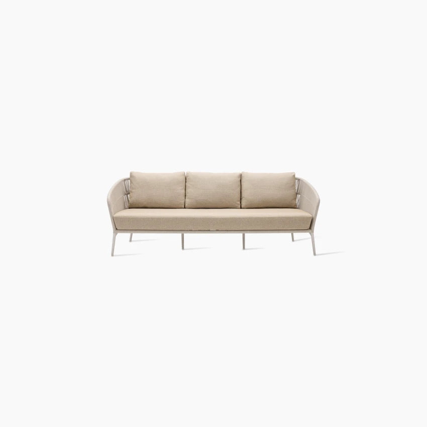 Vincent Sheppard AKARI Gartensofa 3-Sitzer in Dune White und Flax