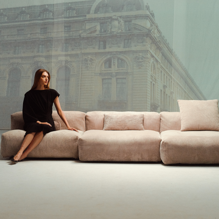 Modular sofa element Velvet - 84x63