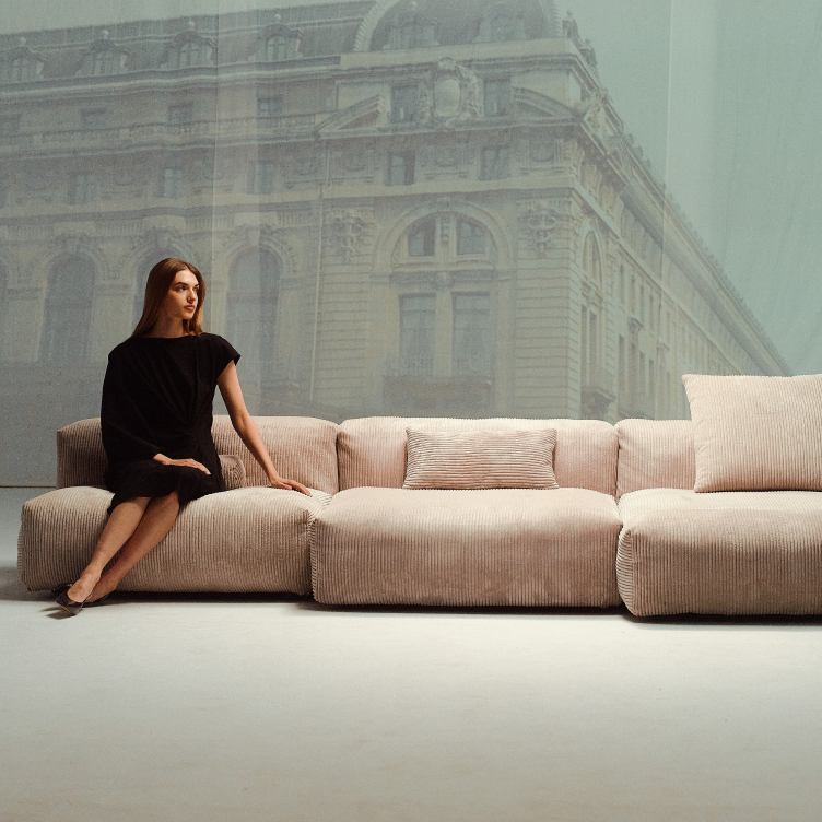 Modulares Sofa Element Velvet - 105x63