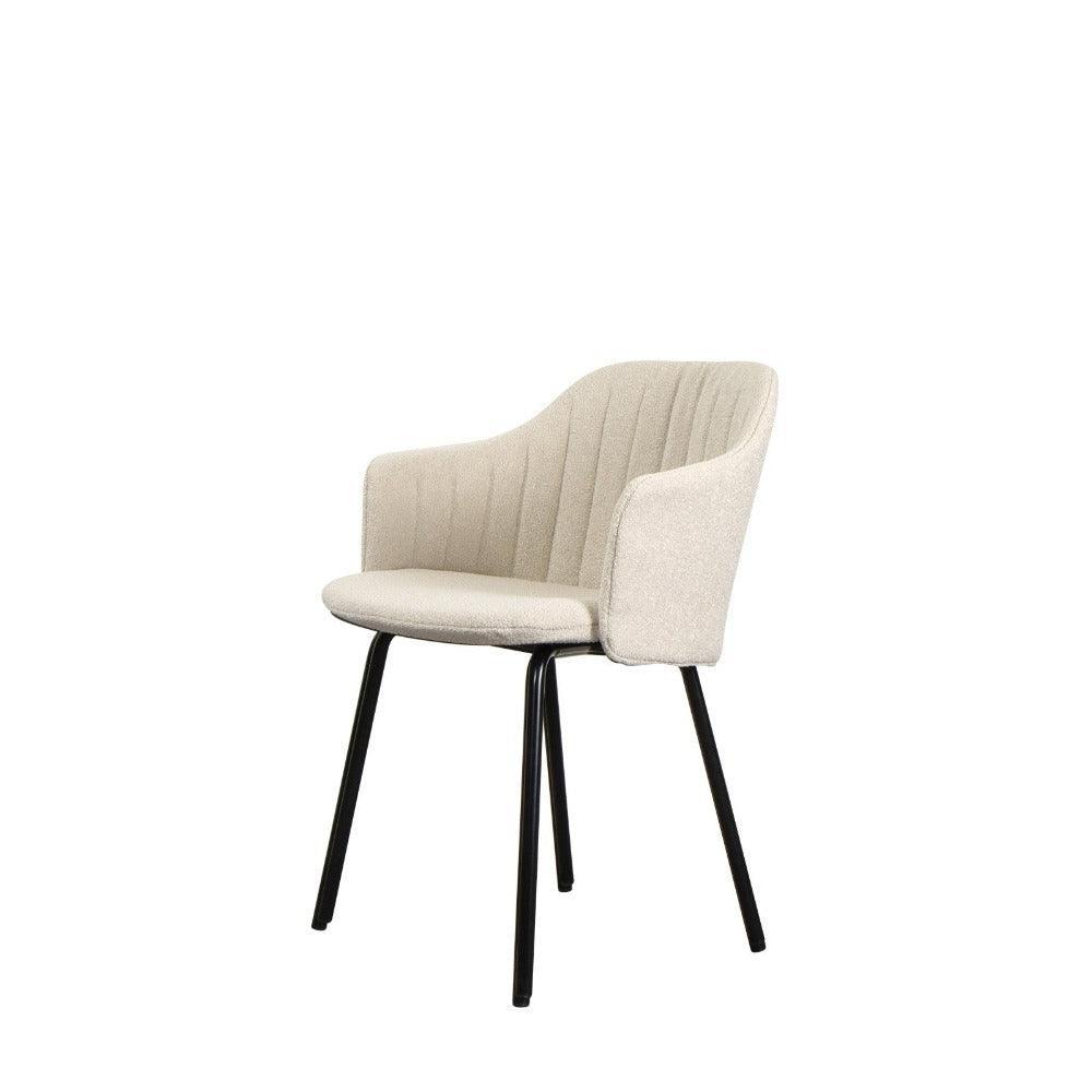 CHOICE Stahlstuhl mit Free-Sitz- und Rückenkissen in Sand – perfekter Outdoor-Komfort mit Stil