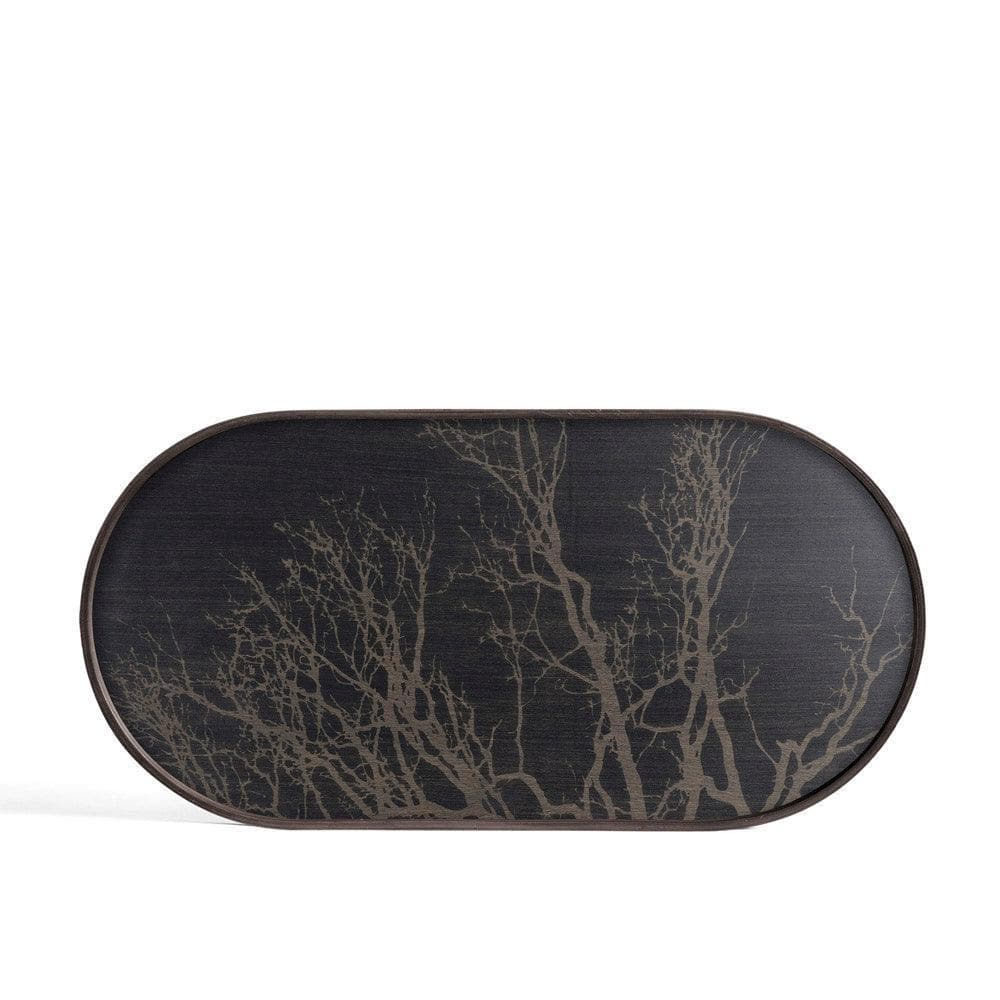 Classiques de plateau en bois arbre noir