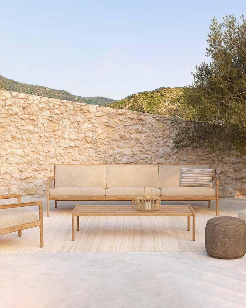 Ethnicraft - Gartensofa JACK OUTDOOR - 3 - Sitzer - 10242 | Homestorys