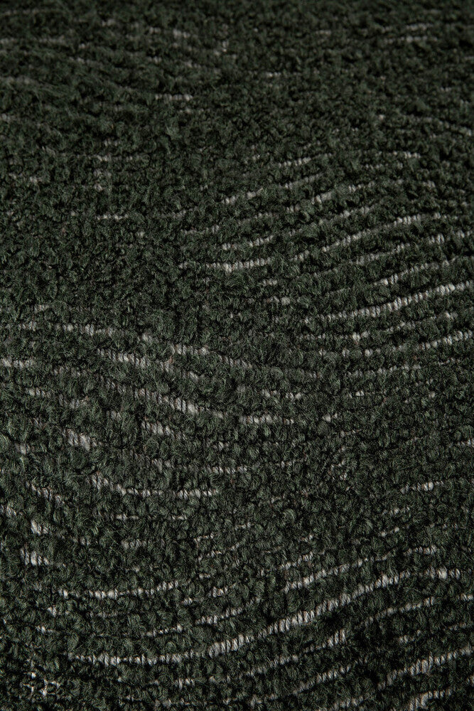 Ethnicraft ORB Sitzhocker mit Forest Stoffbezug – Muster der weichen Polsterung.